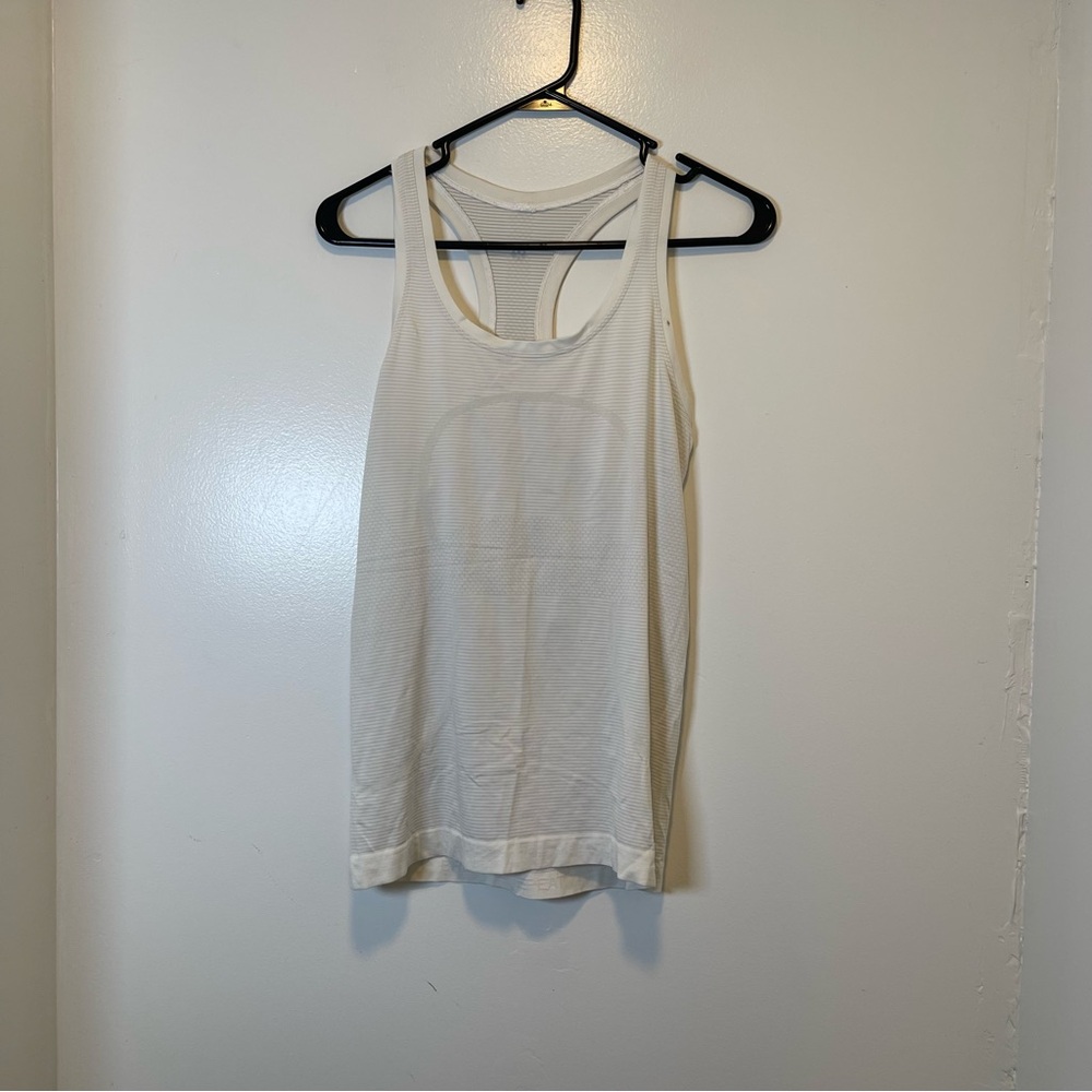 lululemon athletica Cream White Racerback Tank Top